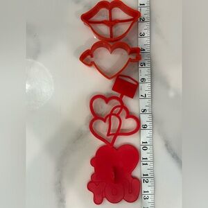 Red Heart and Lips Cookie Cutters